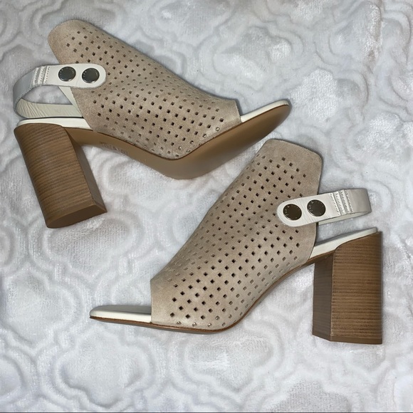 NEW! Rag & Bone LEIGH Stacked Suede Sandal in Stucco - NIB - $495 retail - Picture 6 of 8